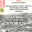 【中古】独LP Am Hofe Leopolds 1 Musik In Alten Stadten Und Residenzen 91115 COLUMBIA ...
