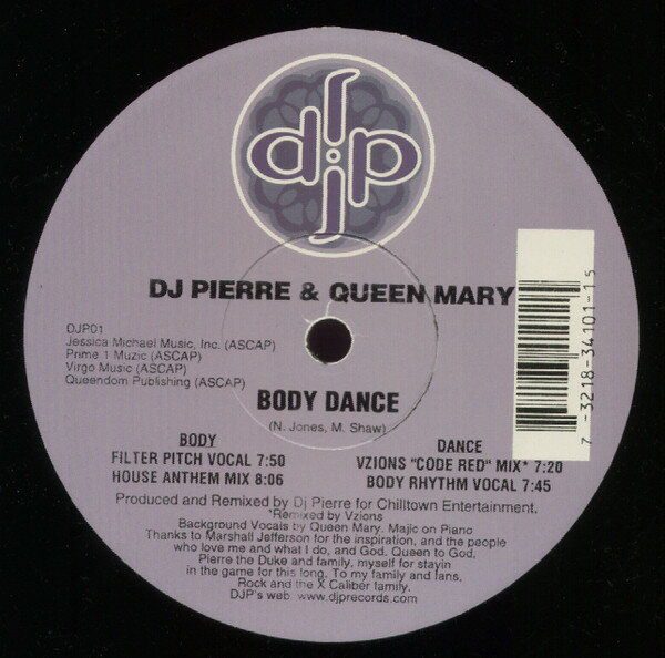 【中古】米12” DJ Pierre & Queen Mary Body Dance DJP01 DJP Records /00250
