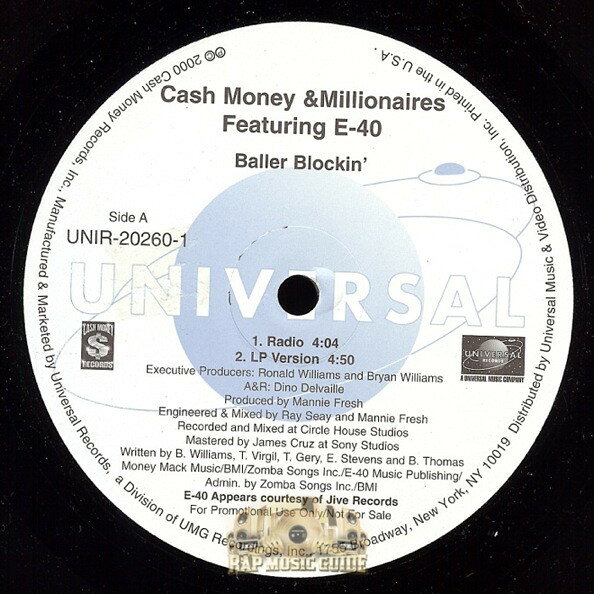 米12” Cash Money Millionaires Baller Blockin UNIR202601 Cash Money Records /00250