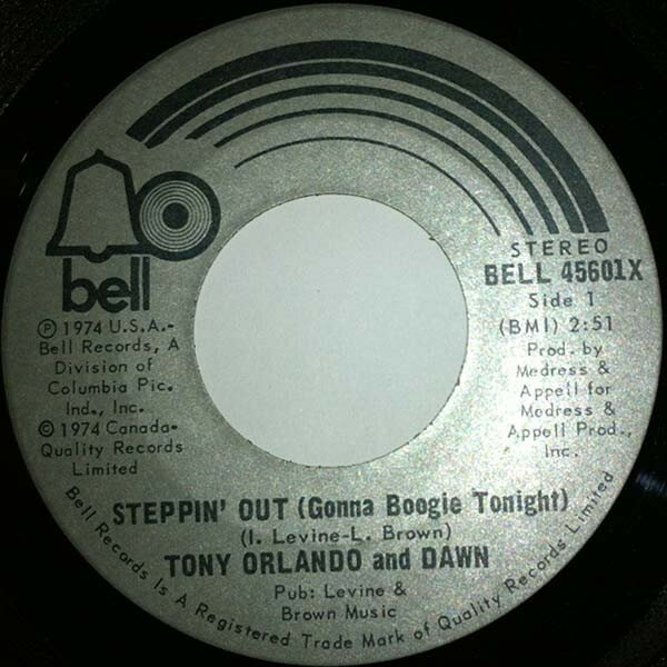 【中古】加7” Tony Orlando &amp; Dawn Steppin Out (Gonna Boogie Tonight) BELL45601X Bell Records /00080