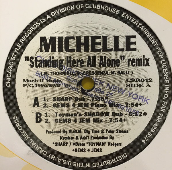 【中古】米12” Michelle Narine ”Standing Here All Alone” Remix CSR812 Chicago Style Record /00250