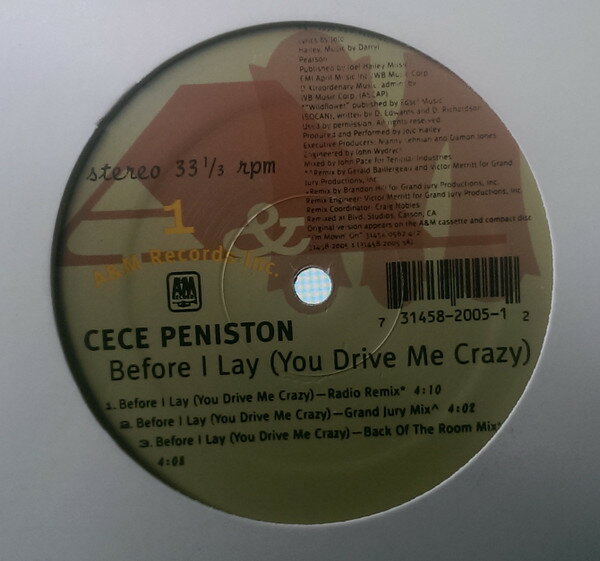 【中古】米12” Ce Ce Peniston Before I Lay (You Drive Me Crazy) (The Grand Jury R 3145820051 A&amp;M Records /00250