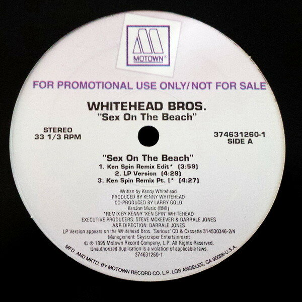 【中古】米12” Whitehead Bros. Sex On The Beach 3746312601 Motown /00250
