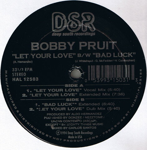 【中古】米12” Bobby Pruit Let Your Love / Bad Luck HAL12503 Deep South Recording /00250 【中古】米12” Bobby Pruit Let Your Love / Bad Luck HAL12503 Deep South Recording /00250