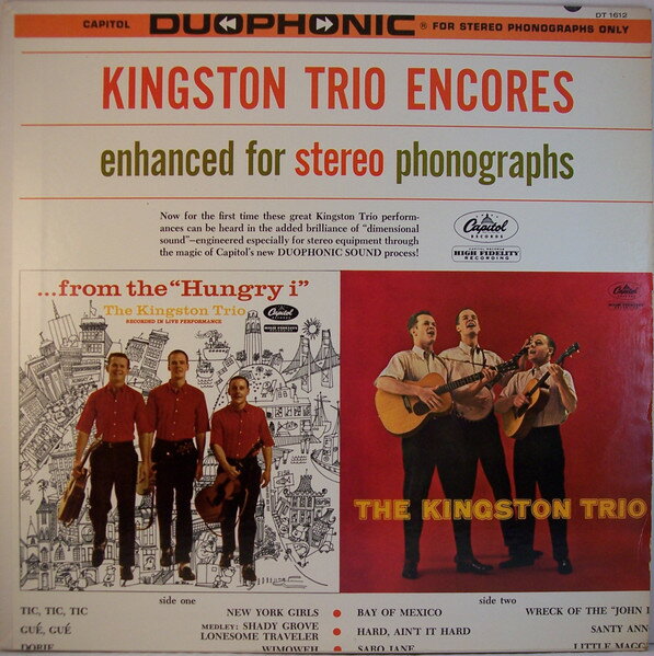・アーティスト Kingston Trio ・タイトル Kingston Trio Encores ・レーベル・型番 CAPITOL DT1612 ・フォーマット LPレコード ・コンディション(盤) 良い (VG+) ・コンディション(ジャケット) 良い (VG+) ・コンディション(帯) オビなし ・特記事項 サンプル画像です。実際の商品の画像ではありません 商品写真はバーコード/カタログ番号に対応したサンプル画像ですので、お送りする商品の画像ではありません。帯やライナーなどの付属品は、特記事項に記載されている場合のみ含まれます。プロモやカラーレコードなどの仕様についても、該当する場合のみ特記事項に記載しています。 【ご購入前に必ずご確認ください】 ・本店サイト(www.recordcity.jp)とは価格、送料が違います ・本店サイト、その他支店のオーダーとは同梱発送できません ・注文確定後に別の注文を頂いた場合、注文同士の同梱は致しかねます。 ・別倉庫から発送しているため、店頭受け渡しは対応しておりません ・一部商品は他の通販サイトでも販売しているため、ご注文のタイミングによっては商品のご用意ができない場合がございます。 ・土日祝日はお休みです 金曜・祝前日9時以降のご連絡またはご入金は、返答または発送が週明け・祝日明けに順次対応となります。 ・ご購入後のキャンセル不可 ご購入後のキャンセルはいかなる理由においてもお受けできません。ご了承の上、ご購入くださいませ。 ・日本郵便(ゆうパック/ゆうメール)によるお届けになります。 ・中古品であることをご理解ください 当ストアでは中古商品を主に販売しております。中古品であることをご理解の上ご購入ください。また、一部商品はRecordCityオンラインストアで試聴可能です。 ・返品について お客様のご都合による返品は一切承っておりません。 表記の内容と実際の商品に相違がある場合、また針飛び等で返品・返金をご希望される場合は、商品の到着後1週間以内にご連絡ください。商品の返送をこちらで確認後、キャンセル・返金を行います。 コンディションVG以下の商品は返品できません。プレイに影響のない表面のこすれ傷、プレス起因のノイズ盤は返品の対象外です。 【コンディション表記】 ・ほぼ新品(M-)(Like New) 完全な新品。未使用。当店ではほぼ使用しません ・非常に良い(EX)(Excellent) 中古盤として美品な状態。わずかな経年を感じるものの傷みを感じさせない、当店基準で最高の状態 ・良い(VG+)(Very Good Plus) 丁寧に扱われた中古品で、軽い使用感がみられる。 ・可(VG)(Acceptable) 使い込まれた中古品で、「良い」よりもさらに使用感がみられる。 ・悪い(VG-)(Bad) 状態が悪いアイテム。使用の保障はなく、再生不可、針飛び、目立つノイズがあるかもしれない。状態によるクレーム不可。返品不可。 ・非常に悪い(G)(Very Bad) 「悪い」よりさらに状態が悪いアイテム。使用の保障はなく、再生不可、針飛び、目立つノイズがあるかもしれない。状態によるクレーム不可。返品不可。 ・ジャンク(Fair)(Junk/Fair) 割れている、反っている、水ダメージがある、カビ、ジャケットが分離している、ひどい書き込み、ひどい擦れなど最低の状態。使用の保障はなく、再生不可、針飛び、目立つノイズがあるかもしれない。状態によるクレーム不可。返品不可。 ・ジャンク(Poor)(Junk/Poor) 割れている、反っている、水ダメージがある、カビ、ジャケットが分離している、ひどい書き込み、ひどい擦れなど最低の状態。使用の保障はなく、再生不可、針飛び、目立つノイズがあるかもしれない。状態によるクレーム不可。返品不可。