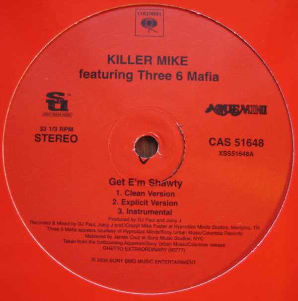 【中古】米12” Killer Mike Get Em Shawty / For The No No CAS51648 Columbia /00250