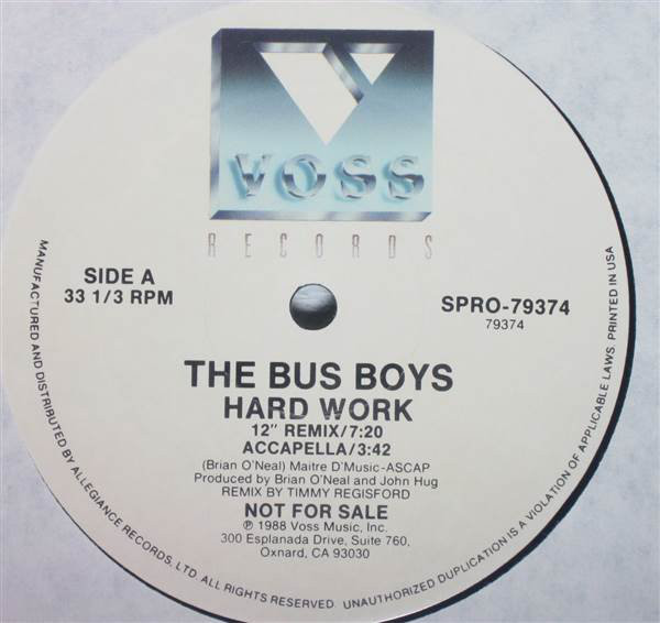 【中古】米12” Bus Boys Hard Work SPRO79374 Voss Records /00250