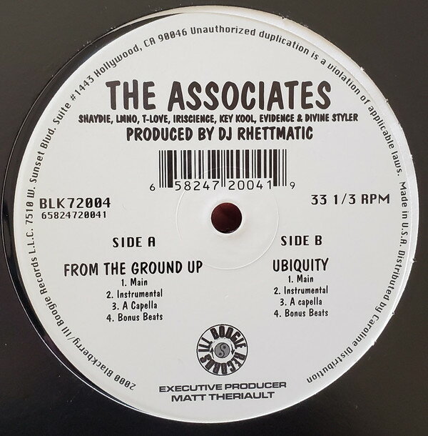 【中古】米12” Associates From The Ground Up / Ubiquity BLK72004 Blackberry Records /00250
