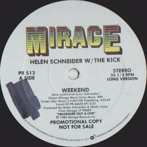 【中古】米12” Helen Schneider W/ The Kick Weekend PR512 Mirage /00250 【中古】米12” Helen Schneider W/ The Kick Weekend PR512 Mirage /00250