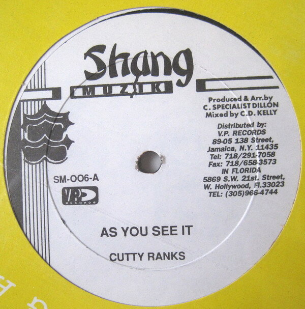 【中古】米12” Cutty Ranks As You See It / The System SM006 Shang Muzik /00250