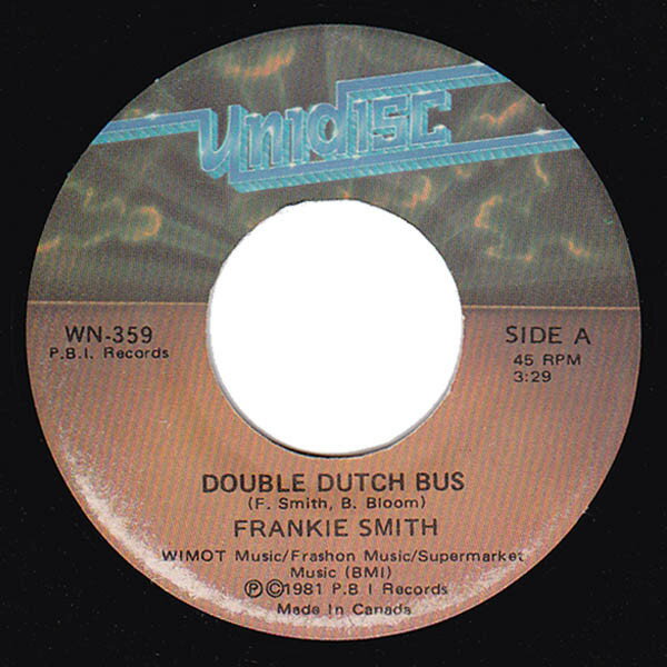 【中古】加7” Frankie Smith Double Dutch Bus WN359 Unidisc /00080