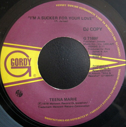 【中古】加7” Teena Marie Im A Sucker For Your Love G7169F Gordy /00080 【中古】加7” Teena Marie Im A Sucker For Your Love G7169F Gordy /00080