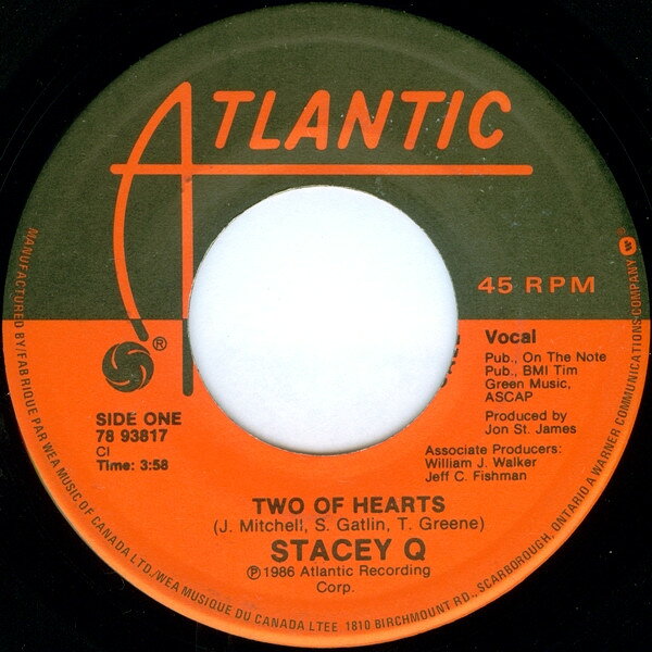 ����š۲�7�� Stacey Q Two Of Hearts 7893817 Atlantic /00080