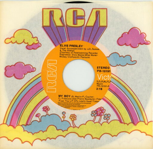 【中古】加7” Elvis Presley My Boy PB10191 RCA Victor /00080 【中古】加7” Elvis Presley My Boy PB10191 RCA Victor /00080