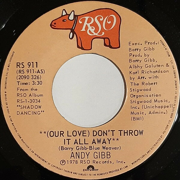 쥳ɥƥ ŷԾŹ㤨֡š۲7 Andy Gibb (Our Love Dont Throw It All Away / One More Look A RS911 RSO /00080פβǤʤ786ߤˤʤޤ