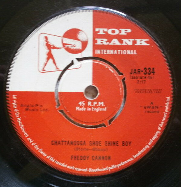 【中古】英7” Freddy Cannon Chattanooga Shoe Shine Boy JAR334 Top Rank Internation /00080