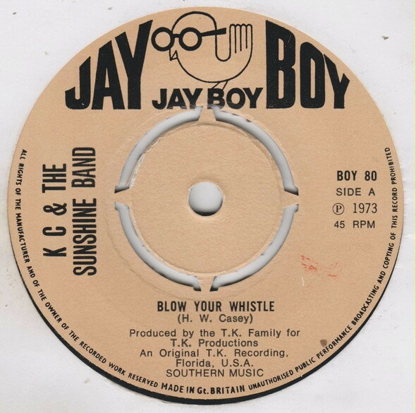 【中古】英7” KC &amp; The Sunshine Band Blow Your Whistle BOY80 Jay Boy /00080