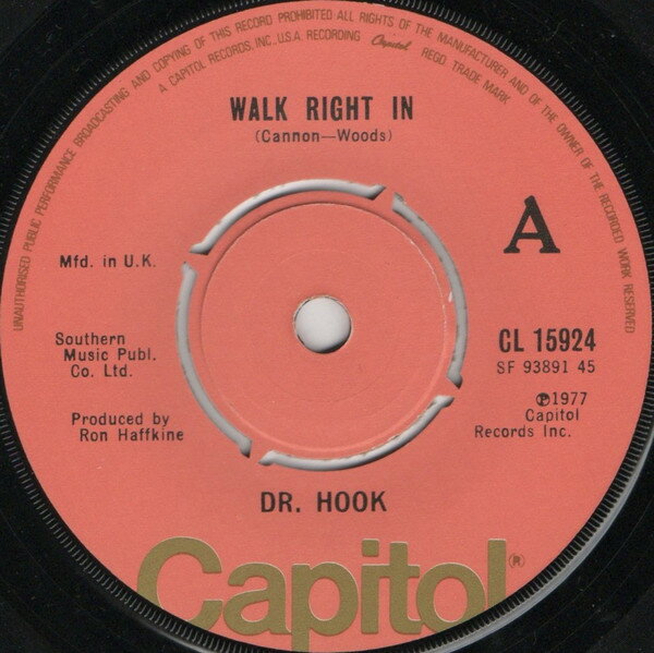 【中古】英7” Dr. Hook Walk Right In CL15924 Capitol Records /00080