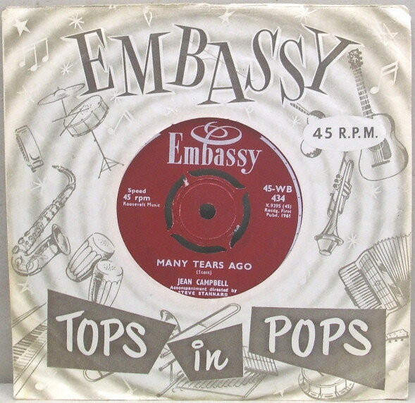 【中古】英7” Jean Campbell Many Tears Ago 45WB434 Embassy /00080