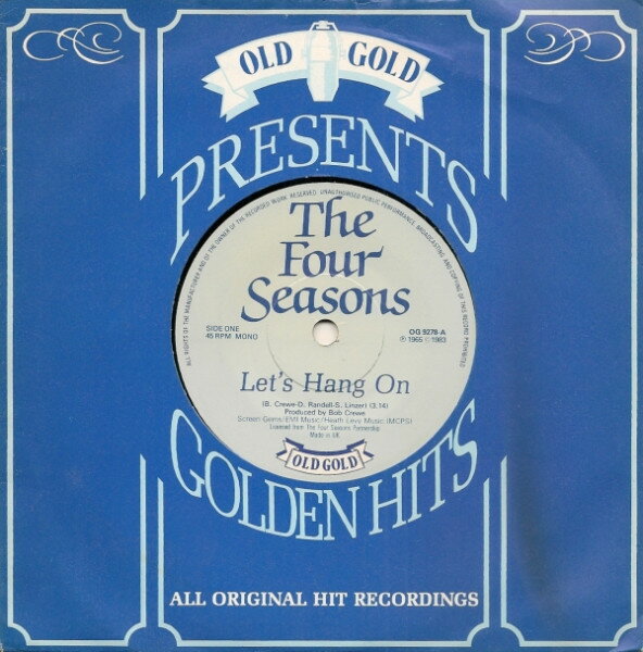 ・アーティスト Four Seasons ・タイトル Let's Hang On / Workin' My Way Back To You ・レーベル・型番 Old Gold (2) OG9278 ・フォーマット 7インチレコード ・コンディション(盤) 良い (VG+) ・コンディション(ジャケット) プレインカバー（元ジャケット／カバー無し） ・コンディション(帯) オビなし ・特記事項 【盤に浅い跡】 サンプル画像です。実際の商品の画像ではありません 商品写真はバーコード/カタログ番号に対応したサンプル画像ですので、お送りする商品の画像ではありません。帯やライナーなどの付属品は、特記事項に記載されている場合のみ含まれます。プロモやカラーレコードなどの仕様についても、該当する場合のみ特記事項に記載しています。 【ご購入前に必ずご確認ください】 ・本店サイト(www.recordcity.jp)とは価格、送料が違います ・本店サイト、その他支店のオーダーとは同梱発送できません ・注文確定後に別の注文を頂いた場合、注文同士の同梱は致しかねます。 ・別倉庫から発送しているため、店頭受け渡しは対応しておりません ・一部商品は他の通販サイトでも販売しているため、ご注文のタイミングによっては商品のご用意ができない場合がございます。 ・土日祝日はお休みです 金曜・祝前日9時以降のご連絡またはご入金は、返答または発送が週明け・祝日明けに順次対応となります。 ・ご購入後のキャンセル不可 ご購入後のキャンセルはいかなる理由においてもお受けできません。ご了承の上、ご購入くださいませ。 ・日本郵便(ゆうパック/ゆうメール)によるお届けになります。 ・中古品であることをご理解ください 当ストアでは中古商品を主に販売しております。中古品であることをご理解の上ご購入ください。また、一部商品はRecordCityオンラインストアで試聴可能です。 ・返品について お客様のご都合による返品は一切承っておりません。 表記の内容と実際の商品に相違がある場合、また針飛び等で返品・返金をご希望される場合は、商品の到着後1週間以内にご連絡ください。商品の返送をこちらで確認後、キャンセル・返金を行います。 コンディションVG以下の商品は返品できません。プレイに影響のない表面のこすれ傷、プレス起因のノイズ盤は返品の対象外です。 【コンディション表記】 ・ほぼ新品(M-)(Like New) 完全な新品。未使用。当店ではほぼ使用しません ・非常に良い(EX)(Excellent) 中古盤として美品な状態。わずかな経年を感じるものの傷みを感じさせない、当店基準で最高の状態 ・良い(VG+)(Very Good Plus) 丁寧に扱われた中古品で、軽い使用感がみられる。 ・可(VG)(Acceptable) 使い込まれた中古品で、「良い」よりもさらに使用感がみられる。 ・悪い(VG-)(Bad) 状態が悪いアイテム。使用の保障はなく、再生不可、針飛び、目立つノイズがあるかもしれない。状態によるクレーム不可。返品不可。 ・非常に悪い(G)(Very Bad) 「悪い」よりさらに状態が悪いアイテム。使用の保障はなく、再生不可、針飛び、目立つノイズがあるかもしれない。状態によるクレーム不可。返品不可。 ・ジャンク(Fair)(Junk/Fair) 割れている、反っている、水ダメージがある、カビ、ジャケットが分離している、ひどい書き込み、ひどい擦れなど最低の状態。使用の保障はなく、再生不可、針飛び、目立つノイズがあるかもしれない。状態によるクレーム不可。返品不可。 ・ジャンク(Poor)(Junk/Poor) 割れている、反っている、水ダメージがある、カビ、ジャケットが分離している、ひどい書き込み、ひどい擦れなど最低の状態。使用の保障はなく、再生不可、針飛び、目立つノイズがあるかもしれない。状態によるクレーム不可。返品不可。