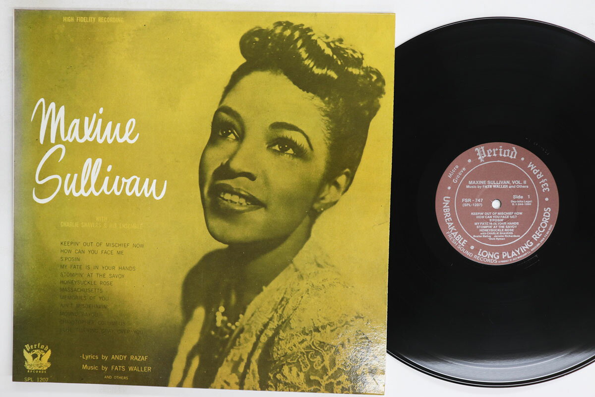 ・アーティスト Maxine Sullivan ・タイトル Maxine Sullivan, Vol. II ・レーベル・型番 FRESH SOUND FSR747 ・フォーマット LPレコード ・コンディション(盤) 良い (VG+) ・コンディション(ジャケット) 良い (VG+) ・コンディション(帯) オビなし ・特記事項 実際に発送される商品の画像です 【ご購入前に必ずご確認ください】 ・本店サイト(www.recordcity.jp)とは価格、送料が違います ・本店サイト、その他支店のオーダーとは同梱発送できません ・注文確定後に別の注文を頂いた場合、注文同士の同梱は致しかねます。 ・別倉庫から発送しているため、店頭受け渡しは対応しておりません ・一部商品は他の通販サイトでも販売しているため、ご注文のタイミングによっては商品のご用意ができない場合がございます。 ・土日祝日はお休みです 金曜・祝前日9時以降のご連絡またはご入金は、返答または発送が週明け・祝日明けに順次対応となります。 ・ご購入後のキャンセル不可 ご購入後のキャンセルはいかなる理由においてもお受けできません。ご了承の上、ご購入くださいませ。 ・日本郵便(ゆうパック/ゆうメール)によるお届けになります。 ・中古品であることをご理解ください 当ストアでは中古商品を主に販売しております。中古品であることをご理解の上ご購入ください。また、一部商品はRecordCityオンラインストアで試聴可能です。 ・返品について お客様のご都合による返品は一切承っておりません。 表記の内容と実際の商品に相違がある場合、また針飛び等で返品・返金をご希望される場合は、商品の到着後1週間以内にご連絡ください。商品の返送をこちらで確認後、キャンセル・返金を行います。 コンディションVG以下の商品は返品できません。プレイに影響のない表面のこすれ傷、プレス起因のノイズ盤は返品の対象外です。 【コンディション表記】 ・ほぼ新品(M-)(Like New) 完全な新品。未使用。当店ではほぼ使用しません ・非常に良い(EX)(Excellent) 中古盤として美品な状態。わずかな経年を感じるものの傷みを感じさせない、当店基準で最高の状態 ・良い(VG+)(Very Good Plus) 丁寧に扱われた中古品で、軽い使用感がみられる。 ・可(VG)(Acceptable) 使い込まれた中古品で、「良い」よりもさらに使用感がみられる。 ・悪い(VG-)(Bad) 状態が悪いアイテム。使用の保障はなく、再生不可、針飛び、目立つノイズがあるかもしれない。状態によるクレーム不可。返品不可。 ・非常に悪い(G)(Very Bad) 「悪い」よりさらに状態が悪いアイテム。使用の保障はなく、再生不可、針飛び、目立つノイズがあるかもしれない。状態によるクレーム不可。返品不可。 ・ジャンク(Fair)(Junk/Fair) 割れている、反っている、水ダメージがある、カビ、ジャケットが分離している、ひどい書き込み、ひどい擦れなど最低の状態。使用の保障はなく、再生不可、針飛び、目立つノイズがあるかもしれない。状態によるクレーム不可。返品不可。 ・ジャンク(Poor)(Junk/Poor) 割れている、反っている、水ダメージがある、カビ、ジャケットが分離している、ひどい書き込み、ひどい擦れなど最低の状態。使用の保障はなく、再生不可、針飛び、目立つノイズがあるかもしれない。状態によるクレーム不可。返品不可。