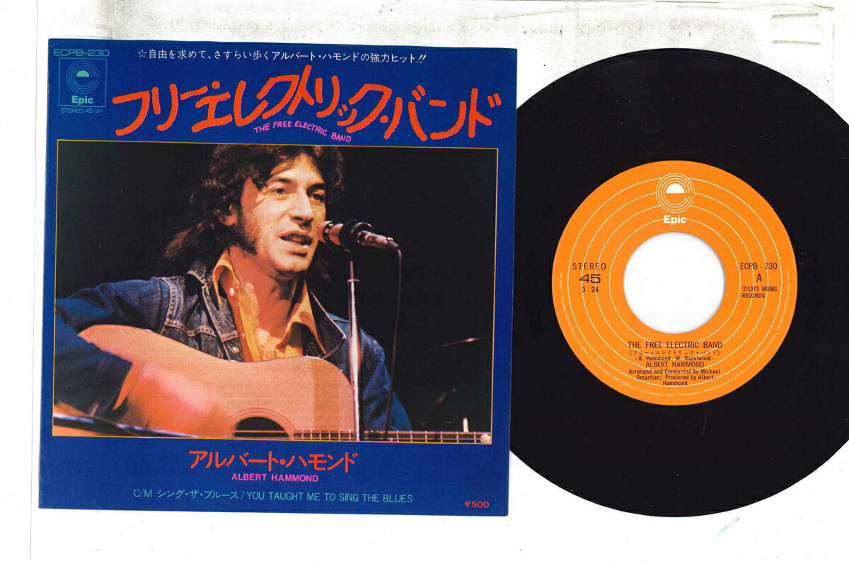 【中古】7” Albert Hammond The Free Electric Band / You Taught Me To Sing The ECPB230 EPIC /00080