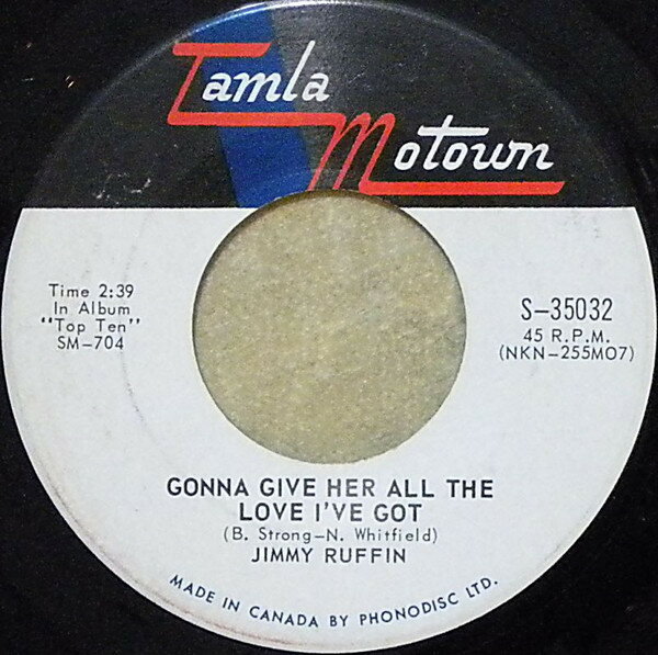 š7 Jimmy Ruffin Gonna Give Her All The Love IS35032 Tamla Motown C...