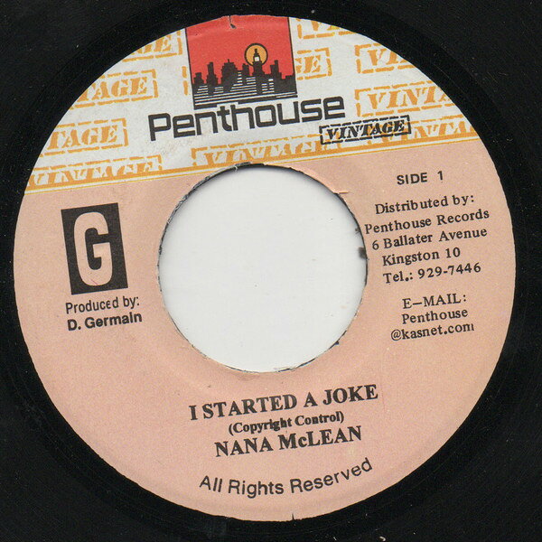 ジャマイカ7” Nana McLean I Started A Joke NONE Penthouse Vintage /00080