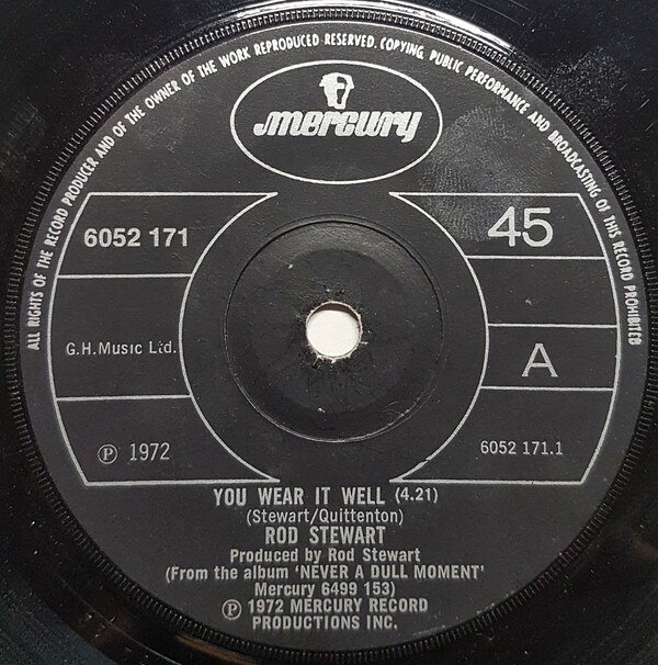 【中古】7” Rod Stewart You Wear It Well 6052171 Mercury /00080