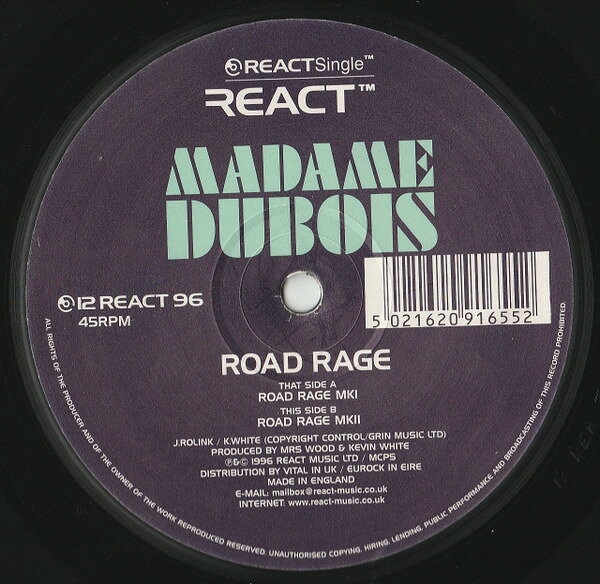 ・アーティスト Madame Dubois ・タイトル Road Rage / Another Fight ・レーベル・型番 REACT 12REACT96 ・フォーマット 12インチレコード ・コンディション(盤) 可 (VG) ・コンディション(ジャケット) プレインカバー（元ジャケット／カバー無し） ・コンディション(帯) オビなし ・特記事項 【ハイプステッカー】【盤に小さいキズ】 サンプル画像です。実際の商品の画像ではありません 商品写真はバーコード/カタログ番号に対応したサンプル画像ですので、お送りする商品の画像ではありません。帯やライナーなどの付属品は、特記事項に記載されている場合のみ含まれます。プロモやカラーレコードなどの仕様についても、該当する場合のみ特記事項に記載しています。 【ご購入前に必ずご確認ください】 ・本店サイト(www.recordcity.jp)とは価格、送料が違います ・本店サイト、その他支店のオーダーとは同梱発送できません ・注文確定後に別の注文を頂いた場合、注文同士の同梱は致しかねます。 ・別倉庫から発送しているため、店頭受け渡しは対応しておりません ・一部商品は他の通販サイトでも販売しているため、ご注文のタイミングによっては商品のご用意ができない場合がございます。 ・土日祝日はお休みです 金曜・祝前日9時以降のご連絡またはご入金は、返答または発送が週明け・祝日明けに順次対応となります。 ・ご購入後のキャンセル不可 ご購入後のキャンセルはいかなる理由においてもお受けできません。ご了承の上、ご購入くださいませ。 ・日本郵便(ゆうパック/ゆうメール)によるお届けになります。 ・中古品であることをご理解ください 当ストアでは中古商品を主に販売しております。中古品であることをご理解の上ご購入ください。また、一部商品はRecordCityオンラインストアで試聴可能です。 ・返品について お客様のご都合による返品は一切承っておりません。 表記の内容と実際の商品に相違がある場合、また針飛び等で返品・返金をご希望される場合は、商品の到着後1週間以内にご連絡ください。商品の返送をこちらで確認後、キャンセル・返金を行います。 コンディションVG以下の商品は返品できません。プレイに影響のない表面のこすれ傷、プレス起因のノイズ盤は返品の対象外です。 【コンディション表記】 ・ほぼ新品(M-)(Like New) 完全な新品。未使用。当店ではほぼ使用しません ・非常に良い(EX)(Excellent) 中古盤として美品な状態。わずかな経年を感じるものの傷みを感じさせない、当店基準で最高の状態 ・良い(VG+)(Very Good Plus) 丁寧に扱われた中古品で、軽い使用感がみられる。 ・可(VG)(Acceptable) 使い込まれた中古品で、「良い」よりもさらに使用感がみられる。 ・悪い(VG-)(Bad) 状態が悪いアイテム。使用の保障はなく、再生不可、針飛び、目立つノイズがあるかもしれない。状態によるクレーム不可。返品不可。 ・非常に悪い(G)(Very Bad) 「悪い」よりさらに状態が悪いアイテム。使用の保障はなく、再生不可、針飛び、目立つノイズがあるかもしれない。状態によるクレーム不可。返品不可。 ・ジャンク(Fair)(Junk/Fair) 割れている、反っている、水ダメージがある、カビ、ジャケットが分離している、ひどい書き込み、ひどい擦れなど最低の状態。使用の保障はなく、再生不可、針飛び、目立つノイズがあるかもしれない。状態によるクレーム不可。返品不可。 ・ジャンク(Poor)(Junk/Poor) 割れている、反っている、水ダメージがある、カビ、ジャケットが分離している、ひどい書き込み、ひどい擦れなど最低の状態。使用の保障はなく、再生不可、針飛び、目立つノイズがあるかもしれない。状態によるクレーム不可。返品不可。
