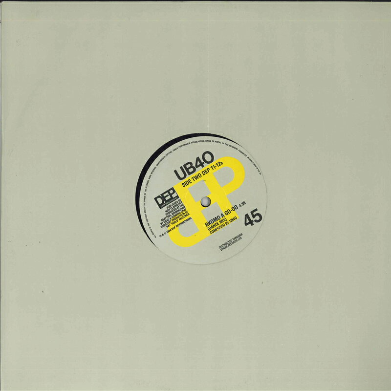 Artist Name: M - 【中古】英12” UB40 If It Happens Again (Dance Mix) / Nkomo A Go-Go (Da DEP1112 DEP INTERNATIONAL /00250