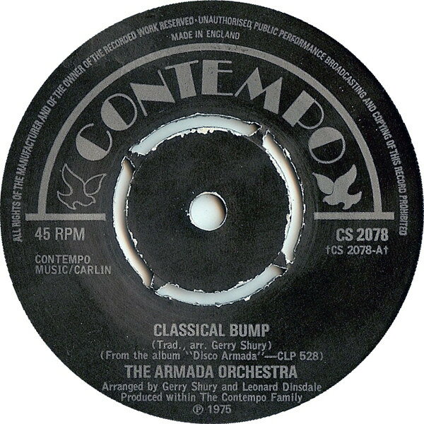 ・アーティスト Armada Orchestra ・タイトル Classical Bump ・レーベル・型番 Contempo CS2078 ・フォーマット 7インチレコード ・コンディション(盤) 可 (VG) ・コンディション(ジャケット) プレインカバー（元ジャケット／カバー無し） ・コンディション(帯) オビなし ・特記事項 【盤に小さいキズ】 サンプル画像です。実際の商品の画像ではありません 商品写真はバーコード/カタログ番号に対応したサンプル画像ですので、お送りする商品の画像ではありません。帯やライナーなどの付属品は、特記事項に記載されている場合のみ含まれます。プロモやカラーレコードなどの仕様についても、該当する場合のみ特記事項に記載しています。 【ご購入前に必ずご確認ください】 ・本店サイト(www.recordcity.jp)とは価格、送料が違います ・本店サイト、その他支店のオーダーとは同梱発送できません ・注文確定後に別の注文を頂いた場合、注文同士の同梱は致しかねます。 ・別倉庫から発送しているため、店頭受け渡しは対応しておりません ・一部商品は他の通販サイトでも販売しているため、ご注文のタイミングによっては商品のご用意ができない場合がございます。 ・土日祝日はお休みです 金曜・祝前日9時以降のご連絡またはご入金は、返答または発送が週明け・祝日明けに順次対応となります。 ・ご購入後のキャンセル不可 ご購入後のキャンセルはいかなる理由においてもお受けできません。ご了承の上、ご購入くださいませ。 ・日本郵便(ゆうパック/ゆうメール)によるお届けになります。 ・中古品であることをご理解ください 当ストアでは中古商品を主に販売しております。中古品であることをご理解の上ご購入ください。また、一部商品はRecordCityオンラインストアで試聴可能です。 ・返品について お客様のご都合による返品は一切承っておりません。 表記の内容と実際の商品に相違がある場合、また針飛び等で返品・返金をご希望される場合は、商品の到着後1週間以内にご連絡ください。商品の返送をこちらで確認後、キャンセル・返金を行います。 コンディションVG以下の商品は返品できません。プレイに影響のない表面のこすれ傷、プレス起因のノイズ盤は返品の対象外です。 【コンディション表記】 ・ほぼ新品(M-)(Like New) 完全な新品。未使用。当店ではほぼ使用しません ・非常に良い(EX)(Excellent) 中古盤として美品な状態。わずかな経年を感じるものの傷みを感じさせない、当店基準で最高の状態 ・良い(VG+)(Very Good Plus) 丁寧に扱われた中古品で、軽い使用感がみられる。 ・可(VG)(Acceptable) 使い込まれた中古品で、「良い」よりもさらに使用感がみられる。 ・悪い(VG-)(Bad) 状態が悪いアイテム。使用の保障はなく、再生不可、針飛び、目立つノイズがあるかもしれない。状態によるクレーム不可。返品不可。 ・非常に悪い(G)(Very Bad) 「悪い」よりさらに状態が悪いアイテム。使用の保障はなく、再生不可、針飛び、目立つノイズがあるかもしれない。状態によるクレーム不可。返品不可。 ・ジャンク(Fair)(Junk/Fair) 割れている、反っている、水ダメージがある、カビ、ジャケットが分離している、ひどい書き込み、ひどい擦れなど最低の状態。使用の保障はなく、再生不可、針飛び、目立つノイズがあるかもしれない。状態によるクレーム不可。返品不可。 ・ジャンク(Poor)(Junk/Poor) 割れている、反っている、水ダメージがある、カビ、ジャケットが分離している、ひどい書き込み、ひどい擦れなど最低の状態。使用の保障はなく、再生不可、針飛び、目立つノイズがあるかもしれない。状態によるクレーム不可。返品不可。