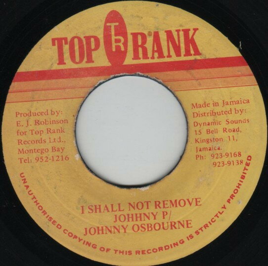 ・アーティスト Johnny P & Johnny Osbourne ・タイトル I Shall Not Remove ・レーベル・型番 Top Rank NONE ・フォーマット 7インチレコード ・コンディション(盤) 良い (VG+) ・コンディション(ジャケット) プレインカバー（元ジャケット／カバー無し） ・コンディション(帯) オビなし ・特記事項 【盤に浅い跡】 サンプル画像です。実際の商品の画像ではありません 商品写真はバーコード/カタログ番号に対応したサンプル画像ですので、お送りする商品の画像ではありません。帯やライナーなどの付属品は、特記事項に記載されている場合のみ含まれます。プロモやカラーレコードなどの仕様についても、該当する場合のみ特記事項に記載しています。 【ご購入前に必ずご確認ください】 ・本店サイト(www.recordcity.jp)とは価格、送料が違います ・本店サイト、その他支店のオーダーとは同梱発送できません ・注文確定後に別の注文を頂いた場合、注文同士の同梱は致しかねます。 ・別倉庫から発送しているため、店頭受け渡しは対応しておりません ・一部商品は他の通販サイトでも販売しているため、ご注文のタイミングによっては商品のご用意ができない場合がございます。 ・土日祝日はお休みです 金曜・祝前日9時以降のご連絡またはご入金は、返答または発送が週明け・祝日明けに順次対応となります。 ・ご購入後のキャンセル不可 ご購入後のキャンセルはいかなる理由においてもお受けできません。ご了承の上、ご購入くださいませ。 ・日本郵便(ゆうパック/ゆうメール)によるお届けになります。 ・中古品であることをご理解ください 当ストアでは中古商品を主に販売しております。中古品であることをご理解の上ご購入ください。また、一部商品はRecordCityオンラインストアで試聴可能です。 ・返品について お客様のご都合による返品は一切承っておりません。 表記の内容と実際の商品に相違がある場合、また針飛び等で返品・返金をご希望される場合は、商品の到着後1週間以内にご連絡ください。商品の返送をこちらで確認後、キャンセル・返金を行います。 コンディションVG以下の商品は返品できません。プレイに影響のない表面のこすれ傷、プレス起因のノイズ盤は返品の対象外です。 【コンディション表記】 ・ほぼ新品(M-)(Like New) 完全な新品。未使用。当店ではほぼ使用しません ・非常に良い(EX)(Excellent) 中古盤として美品な状態。わずかな経年を感じるものの傷みを感じさせない、当店基準で最高の状態 ・良い(VG+)(Very Good Plus) 丁寧に扱われた中古品で、軽い使用感がみられる。 ・可(VG)(Acceptable) 使い込まれた中古品で、「良い」よりもさらに使用感がみられる。 ・悪い(VG-)(Bad) 状態が悪いアイテム。使用の保障はなく、再生不可、針飛び、目立つノイズがあるかもしれない。状態によるクレーム不可。返品不可。 ・非常に悪い(G)(Very Bad) 「悪い」よりさらに状態が悪いアイテム。使用の保障はなく、再生不可、針飛び、目立つノイズがあるかもしれない。状態によるクレーム不可。返品不可。 ・ジャンク(Fair)(Junk/Fair) 割れている、反っている、水ダメージがある、カビ、ジャケットが分離している、ひどい書き込み、ひどい擦れなど最低の状態。使用の保障はなく、再生不可、針飛び、目立つノイズがあるかもしれない。状態によるクレーム不可。返品不可。 ・ジャンク(Poor)(Junk/Poor) 割れている、反っている、水ダメージがある、カビ、ジャケットが分離している、ひどい書き込み、ひどい擦れなど最低の状態。使用の保障はなく、再生不可、針飛び、目立つノイズがあるかもしれない。状態によるクレーム不可。返品不可。