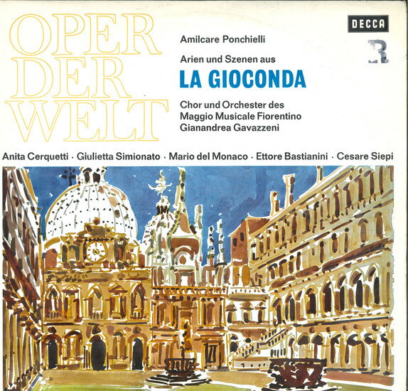 【中古】独LP Amilcare Ponchielli, Chor Und Arien Und Szenen Aus La Gioconda SXL20521 Decca /00260