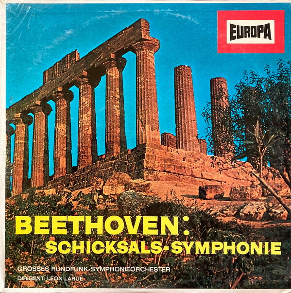 【中古】独LP Beethoven, Leon Larue, GroBes Schicksals-Symphonie E123 Europa /00260