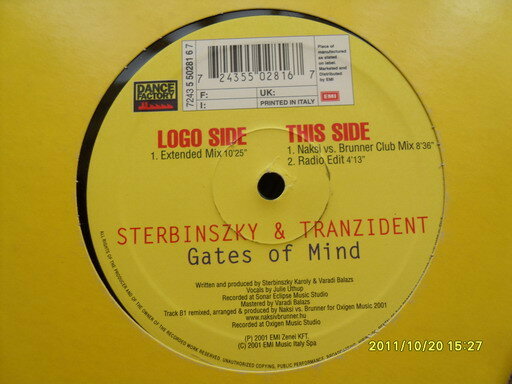 【中古】伊12” Sterbinszky & Tranzident Gates Of Mind 724355028167 Dance Factory /00250