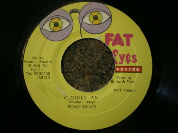 Artist Name: F - 【中古】ジャマイカ7” Powerman Clothes Pin NONE Fat Eyes Records /00080