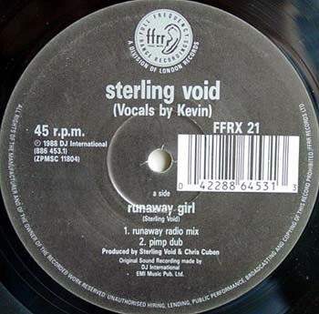 【中古】英12” Sterling Void Runaway Girl c/w Its All Right FFRX21 FFRR /00250