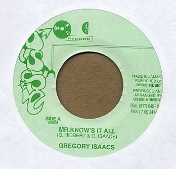 【中古】ジャマイカ7” Gregory Isaacs Mr. Knows It All OM008 Ossie Records /00080 【中古】ジャマイカ7” Gregory Isaacs Mr. Knows It All OM008 Ossie Records /00080