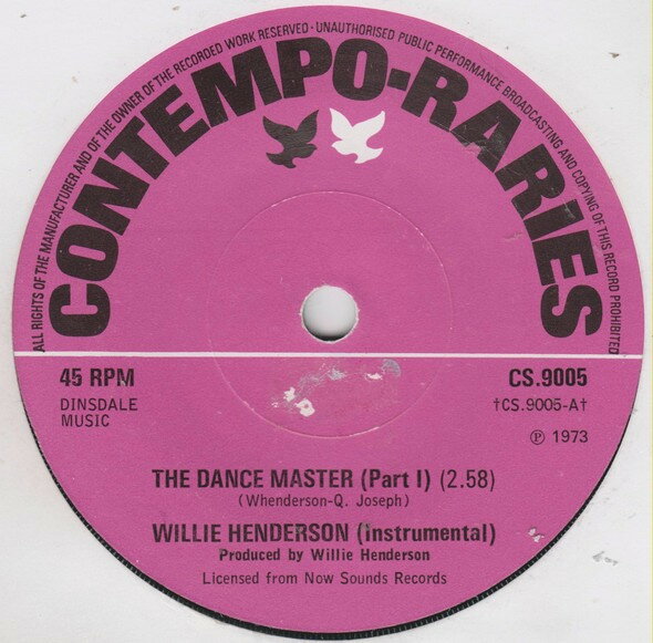 ・アーティスト Willie Henderson ・タイトル The Dance Master ・レーベル・型番 Contempo-Raries CS9005 ・フォーマット 7インチレコード ・コンディション(盤) 良い (VG+) ・コンディション(ジャケット) プレインカバー（元ジャケット／カバー無し） ・コンディション(帯) オビなし ・特記事項 【盤に薄い跡】 サンプル画像です。実際の商品の画像ではありません 商品写真はバーコード/カタログ番号に対応したサンプル画像ですので、お送りする商品の画像ではありません。帯やライナーなどの付属品は、特記事項に記載されている場合のみ含まれます。プロモやカラーレコードなどの仕様についても、該当する場合のみ特記事項に記載しています。 【ご購入前に必ずご確認ください】 ・本店サイト(www.recordcity.jp)とは価格、送料が違います ・本店サイト、その他支店のオーダーとは同梱発送できません ・注文確定後に別の注文を頂いた場合、注文同士の同梱は致しかねます。 ・別倉庫から発送しているため、店頭受け渡しは対応しておりません ・一部商品は他の通販サイトでも販売しているため、ご注文のタイミングによっては商品のご用意ができない場合がございます。 ・土日祝日はお休みです 金曜・祝前日9時以降のご連絡またはご入金は、返答または発送が週明け・祝日明けに順次対応となります。 ・ご購入後のキャンセル不可 ご購入後のキャンセルはいかなる理由においてもお受けできません。ご了承の上、ご購入くださいませ。 ・日本郵便(ゆうパック/ゆうメール)によるお届けになります。 ・中古品であることをご理解ください 当ストアでは中古商品を主に販売しております。中古品であることをご理解の上ご購入ください。また、一部商品はRecordCityオンラインストアで試聴可能です。 ・返品について お客様のご都合による返品は一切承っておりません。 表記の内容と実際の商品に相違がある場合、また針飛び等で返品・返金をご希望される場合は、商品の到着後1週間以内にご連絡ください。商品の返送をこちらで確認後、キャンセル・返金を行います。 コンディションVG以下の商品は返品できません。プレイに影響のない表面のこすれ傷、プレス起因のノイズ盤は返品の対象外です。 【コンディション表記】 ・ほぼ新品(M-)(Like New) 完全な新品。未使用。当店ではほぼ使用しません ・非常に良い(EX)(Excellent) 中古盤として美品な状態。わずかな経年を感じるものの傷みを感じさせない、当店基準で最高の状態 ・良い(VG+)(Very Good Plus) 丁寧に扱われた中古品で、軽い使用感がみられる。 ・可(VG)(Acceptable) 使い込まれた中古品で、「良い」よりもさらに使用感がみられる。 ・悪い(VG-)(Bad) 状態が悪いアイテム。使用の保障はなく、再生不可、針飛び、目立つノイズがあるかもしれない。状態によるクレーム不可。返品不可。 ・非常に悪い(G)(Very Bad) 「悪い」よりさらに状態が悪いアイテム。使用の保障はなく、再生不可、針飛び、目立つノイズがあるかもしれない。状態によるクレーム不可。返品不可。 ・ジャンク(Fair)(Junk/Fair) 割れている、反っている、水ダメージがある、カビ、ジャケットが分離している、ひどい書き込み、ひどい擦れなど最低の状態。使用の保障はなく、再生不可、針飛び、目立つノイズがあるかもしれない。状態によるクレーム不可。返品不可。 ・ジャンク(Poor)(Junk/Poor) 割れている、反っている、水ダメージがある、カビ、ジャケットが分離している、ひどい書き込み、ひどい擦れなど最低の状態。使用の保障はなく、再生不可、針飛び、目立つノイズがあるかもしれない。状態によるクレーム不可。返品不可。