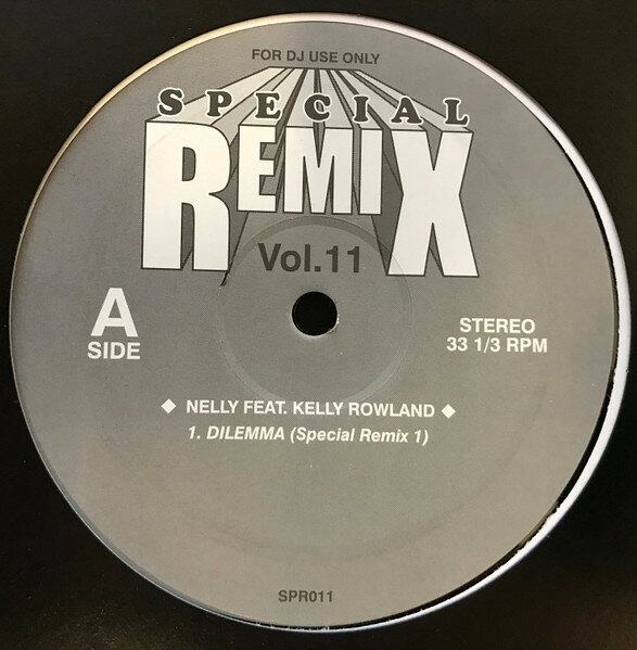 ・アーティスト Nelly, Kelly Rowland ・タイトル Dilemma Special Remix Vol.11 ・レーベル・型番 Special Remix SPR011 ・フォーマット 12インチレコード ・コンディション(盤) 良い (VG+) ・コンディション(ジャケット) プレインカバー（元ジャケット／カバー無し） ・コンディション(帯) オビなし ・特記事項 【プロモ盤】 【盤にヘアライン】 サンプル画像です。実際の商品の画像ではありません 商品写真はバーコード/カタログ番号に対応したサンプル画像ですので、お送りする商品の画像ではありません。帯やライナーなどの付属品は、特記事項に記載されている場合のみ含まれます。プロモやカラーレコードなどの仕様についても、該当する場合のみ特記事項に記載しています。 【ご購入前に必ずご確認ください】 ・本店サイト(www.recordcity.jp)とは価格、送料が違います ・本店サイト、その他支店のオーダーとは同梱発送できません ・注文確定後に別の注文を頂いた場合、注文同士の同梱は致しかねます。 ・別倉庫から発送しているため、店頭受け渡しは対応しておりません ・一部商品は他の通販サイトでも販売しているため、ご注文のタイミングによっては商品のご用意ができない場合がございます。 ・土日祝日はお休みです 金曜・祝前日9時以降のご連絡またはご入金は、返答または発送が週明け・祝日明けに順次対応となります。 ・ご購入後のキャンセル不可 ご購入後のキャンセルはいかなる理由においてもお受けできません。ご了承の上、ご購入くださいませ。 ・日本郵便(ゆうパック/ゆうメール)によるお届けになります。 ・中古品であることをご理解ください 当ストアでは中古商品を主に販売しております。中古品であることをご理解の上ご購入ください。また、一部商品はRecordCityオンラインストアで試聴可能です。 ・返品について お客様のご都合による返品は一切承っておりません。 表記の内容と実際の商品に相違がある場合、また針飛び等で返品・返金をご希望される場合は、商品の到着後1週間以内にご連絡ください。商品の返送をこちらで確認後、キャンセル・返金を行います。 コンディションVG以下の商品は返品できません。プレイに影響のない表面のこすれ傷、プレス起因のノイズ盤は返品の対象外です。 【コンディション表記】 ・ほぼ新品(M-)(Like New) 完全な新品。未使用。当店ではほぼ使用しません ・非常に良い(EX)(Excellent) 中古盤として美品な状態。わずかな経年を感じるものの傷みを感じさせない、当店基準で最高の状態 ・良い(VG+)(Very Good Plus) 丁寧に扱われた中古品で、軽い使用感がみられる。 ・可(VG)(Acceptable) 使い込まれた中古品で、「良い」よりもさらに使用感がみられる。 ・悪い(VG-)(Bad) 状態が悪いアイテム。使用の保障はなく、再生不可、針飛び、目立つノイズがあるかもしれない。状態によるクレーム不可。返品不可。 ・非常に悪い(G)(Very Bad) 「悪い」よりさらに状態が悪いアイテム。使用の保障はなく、再生不可、針飛び、目立つノイズがあるかもしれない。状態によるクレーム不可。返品不可。 ・ジャンク(Fair)(Junk/Fair) 割れている、反っている、水ダメージがある、カビ、ジャケットが分離している、ひどい書き込み、ひどい擦れなど最低の状態。使用の保障はなく、再生不可、針飛び、目立つノイズがあるかもしれない。状態によるクレーム不可。返品不可。 ・ジャンク(Poor)(Junk/Poor) 割れている、反っている、水ダメージがある、カビ、ジャケットが分離している、ひどい書き込み、ひどい擦れなど最低の状態。使用の保障はなく、再生不可、針飛び、目立つノイズがあるかもしれない。状態によるクレーム不可。返品不可。