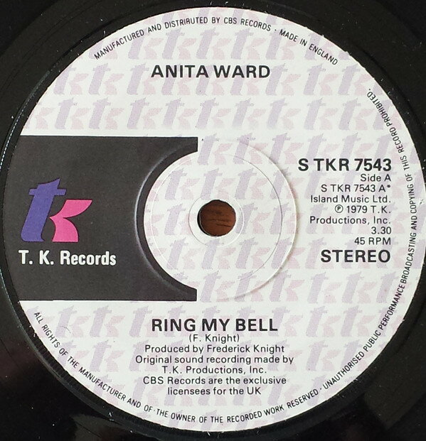 Artist Name: N - 【中古】7” Anita Ward Ring My Bell STKR7543 T.K. Records /00080