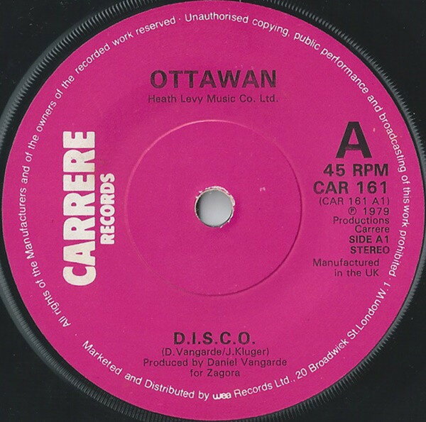 7” Ottawan D.I.S.C.O. / D.I.S.C.O. (French Version) CAR161 CARRERE /00080