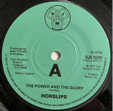 艺人名: C - 【中古】7” Horslips The Power And The Glory DJS10792 DJM Records /00080