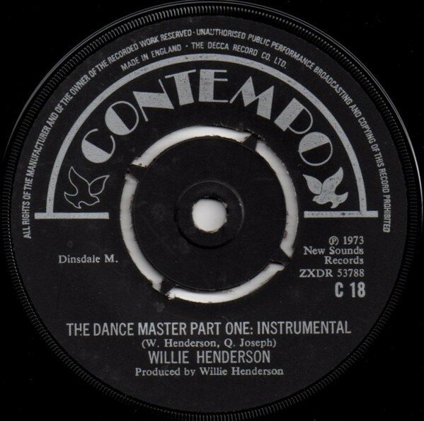 Artist Name: R - 【中古】英7” Willie Henderson The Dance Master C18 Contempo /00080