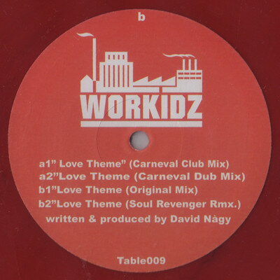 ・アーティスト Workidz ・タイトル Love Theme ・レーベル Not On Label (Workidz Self-released), Not On Label (The Tabledancers Self-released) TABLE009 ・フォーマット 12インチレコード ・コンディション(盤) 良い (VG+) ・コンディション(ジャケット) プレインカバー（元ジャケット／カバー無し） ・コンディション(帯) オビなし ・特記事項 サンプル画像です。実際の商品の画像ではありません 商品写真はバーコード/カタログ番号に対応したサンプル画像ですので、お送りする商品の画像ではありません。帯やライナーなどの付属品は、特記事項に記載されている場合のみ含まれます。プロモやカラーレコードなどの仕様についても、該当する場合のみ特記事項に記載しています。 【ご購入前に必ずご確認ください】 ・本店サイト(www.recordcity.jp)とは価格、送料が違います ・本店サイト、その他支店のオーダーとは同梱発送できません ・別倉庫から発送しているため、店頭受け渡しは対応しておりません ・一部商品は他の通販サイトでも販売しているため、ご注文のタイミングによっては商品のご用意ができない場合がございます。 ・土日祝日はお休みです 金曜・祝前日9時以降のご連絡またはご入金は、返答または発送が週明け・祝日明けに順次対応となります。 ・ご購入後のキャンセル不可 ご購入後のキャンセルはいかなる理由においてもお受けできません。ご了承の上、ご購入くださいませ。 ・日本郵便(ゆうパック/ゆうメール)によるお届けになります。 ・中古品であることをご理解ください 当ストアではお客様よりお譲りいただいた中古商品を主に販売しております。中古品であることをご理解の上ご購入ください。また、一部商品はRecordCityオンラインストアで試聴可能です。 ・返品について お客様のご都合による返品は一切承っておりません。 表記の内容と実際の商品に相違がある場合、また針飛び等で返品・返金をご希望される場合は、商品の到着後1週間以内にご連絡ください。商品の返送をこちらで確認後、キャンセル・返金を行います。 コンディションVG以下の商品は返品できません。プレイに影響のない表面のこすれ傷、プレス起因のノイズ盤は返品の対象外です。 【コンディション表記】 ・ほぼ新品(M-)(Like New) 完全な新品。未使用。当店ではほぼ使用しません ・非常に良い(EX)(Excellent) 中古盤として美品な状態。わずかな経年を感じるものの傷みを感じさせない、当店基準で最高の状態 ・良い(VG+)(Very Good Plus) 丁寧に扱われた中古品で、軽い使用感がみられる。 ・可(VG)(Acceptable) 使い込まれた中古品で、「良い」よりもさらに使用感がみられる。 ・悪い(VG-)(Bad) 状態が悪いアイテム。使用の保障はなく、再生不可、針飛び、目立つノイズがあるかもしれない。状態によるクレーム不可。返品不可。 ・非常に悪い(G)(Very Bad) 「悪い」よりさらに状態が悪いアイテム。使用の保障はなく、再生不可、針飛び、目立つノイズがあるかもしれない。状態によるクレーム不可。返品不可。 ・ジャンク(Fair)(Junk/Fair) 割れている、反っている、水ダメージがある、カビ、ジャケットが分離している、ひどい書き込み、ひどい擦れなど最低の状態。使用の保障はなく、再生不可、針飛び、目立つノイズがあるかもしれない。状態によるクレーム不可。返品不可。 ・ジャンク(Poor)(Junk/Poor) 割れている、反っている、水ダメージがある、カビ、ジャケットが分離している、ひどい書き込み、ひどい擦れなど最低の状態。使用の保障はなく、再生不可、針飛び、目立つノイズがあるかもしれない。状態によるクレーム不可。返品不可。