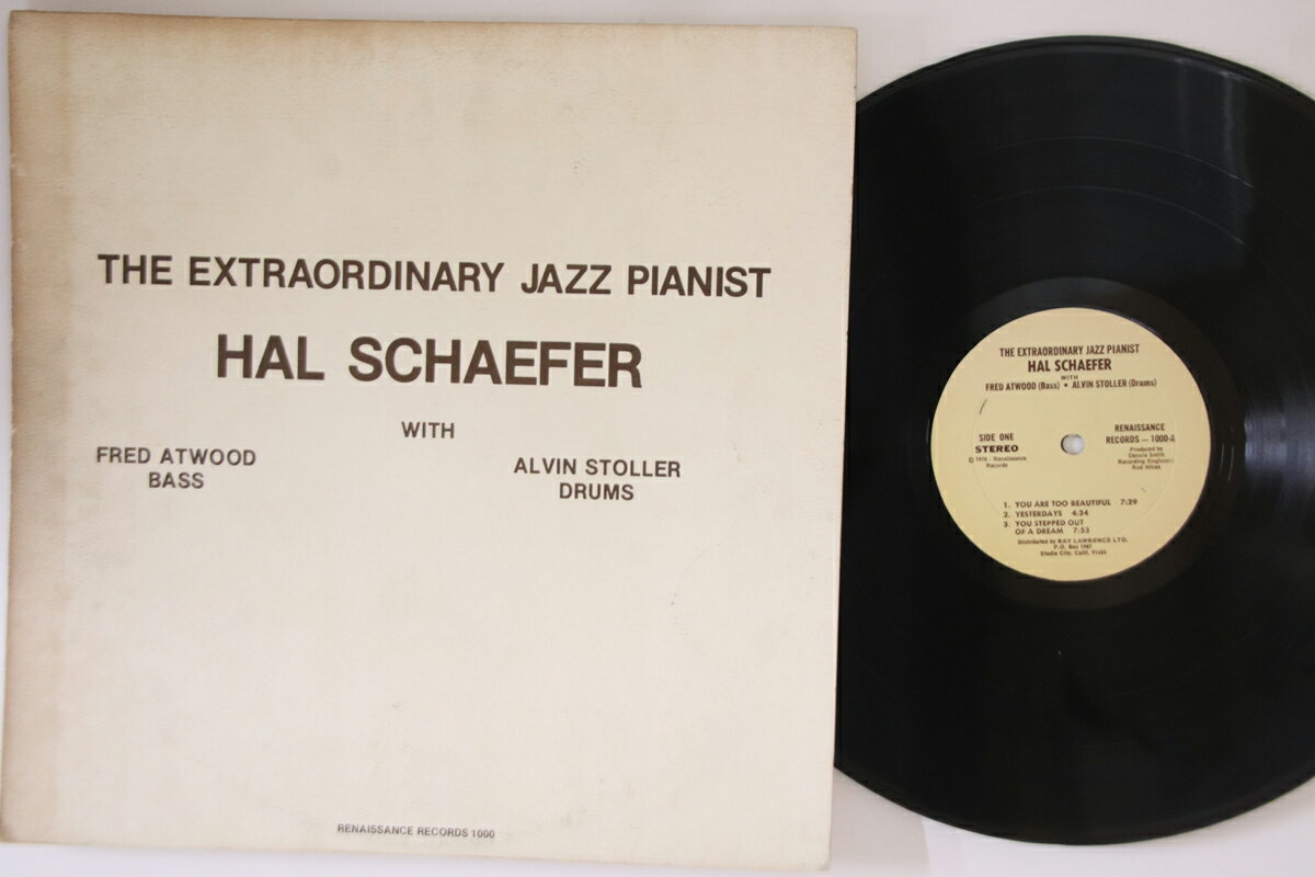 【中古】米LP Hal Schaefer Extraordinary Jazz Pianist R1000 RENAISSANCE /00260