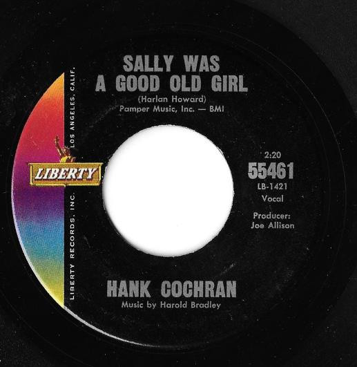 【中古】米7” Hank Cochran Sally Was A Good Old Girl / The Picture Behind The 55461 Liberty /00080