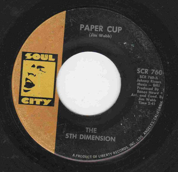 【中古】米7” Fifth Dimension Paper Cup SCR760 Soul City /00080