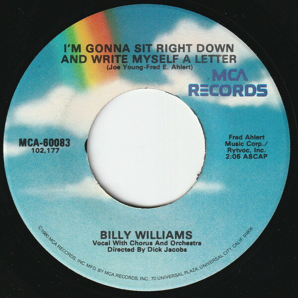 쥳ɥƥ ŷԾŹ㤨֡š7 Billy Williams Im Gonna Sit Right Down And Write Myself A Letter / MCA60083 MCA Records /00080פβǤʤ713ߤˤʤޤ